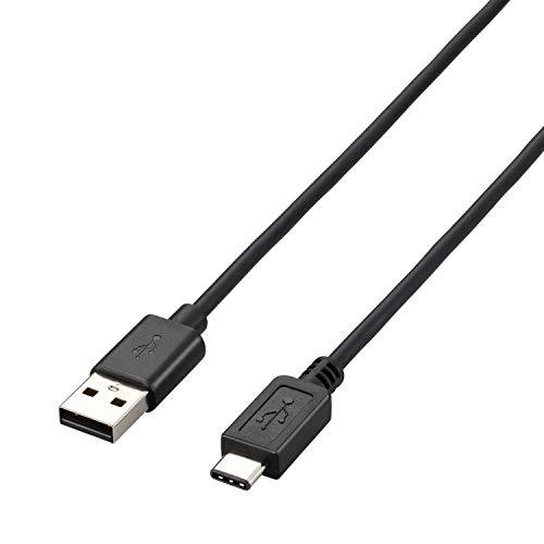 ELECOM USB Cable Type C (USB A to USB C) 1.5m USB 2.0 Compliant 3A Output Max 480Mbps Black U2C-AC15BK