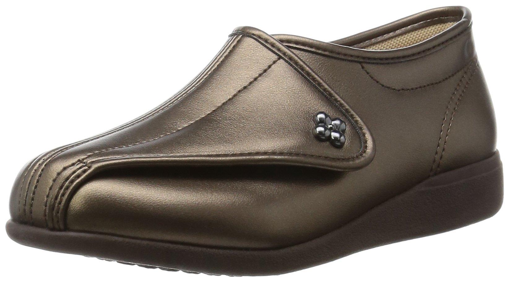 [Kaiho Shugi] Care Shoes Lightweight Fall Prevention Rehabilitation Wide 3E KHS L011 Women's Bronze Smooth 24.5 cm 3E