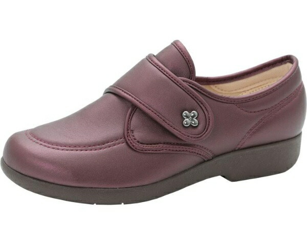 [Kaiho Shugi] Comfort Shoes Velcro Closure Lightweight KHSL118 Women's Wine Smooth 24.5 cm 3E