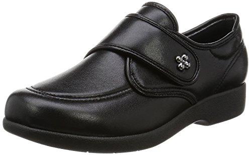 [Kaiho Shugi] Comfort Shoes Velcro Closure Lightweight KHSL118 Women's Black Smooth 24.0 cm 3E