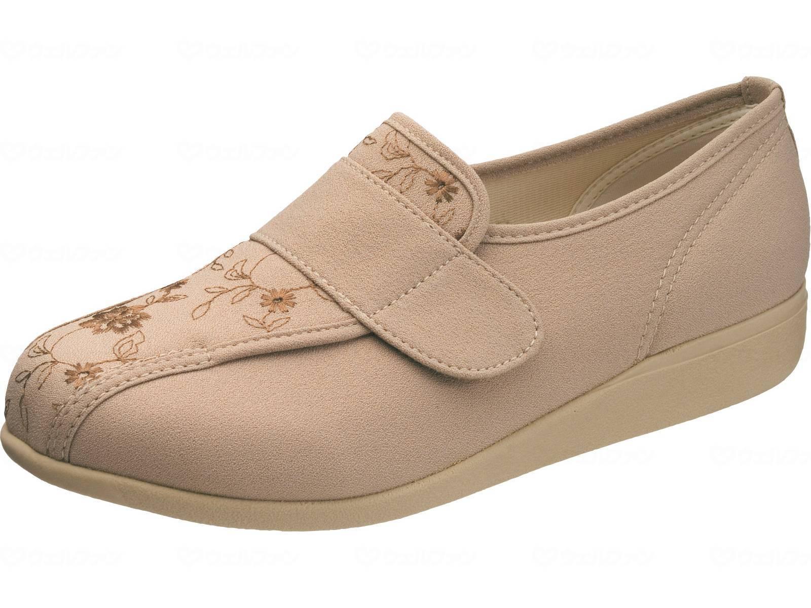 [Comfort Walking] [Kaiho Shugi] Comfort Shoes for Caregiving Lightweight Water-Repellent Made in Japan KHS-052 Women's Beige 24.0 cm 3E