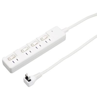 YAZAWA Surge Protector with 4 Outlets, 1m White Power Strip H8KS441WH