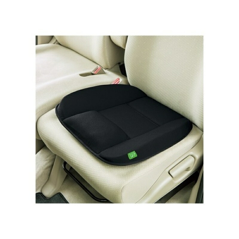 BONFORM Seat Cushion Raku-Sapo Low-Resilience Light/Standard Car Rondola Single Hip Support 45x45x6cm Black 5601-43BK