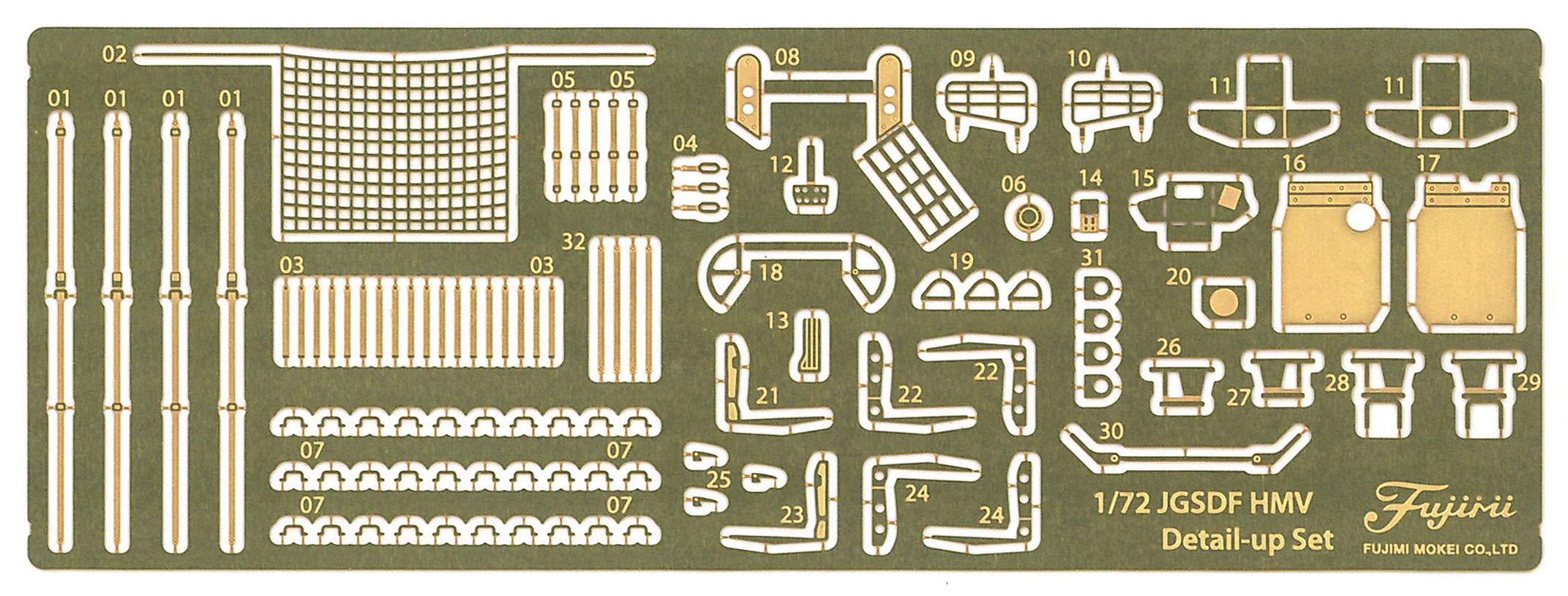 Fujimi Models 1/72 Military Series No.206 Japan Ground Self-Defense Force High Mobility Vehicle Genuine Photo-Etched Parts ML206