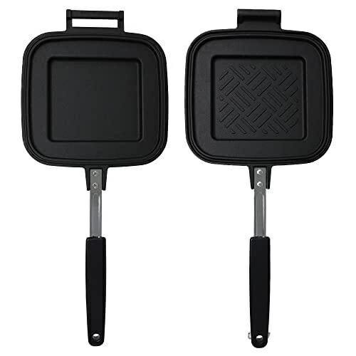 KAKURI Hot Sandwich Maker with Side Sealing Type Camp Meals, Outdoor, Camping Teflon-Coated, Easy to Clean