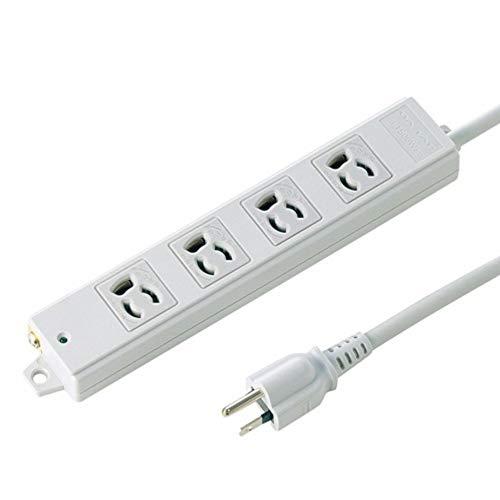 Sanwa Supply Construction Site Tap 3P Non-Removable Magnet, 4 Outlets, 3m TAP-KE4-3