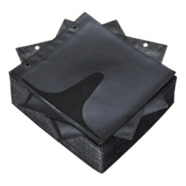 Sanwa Supply DVD/CD Non-Woven Fabric Case (With Ring Holes, Black) 100-Pack FCD-FR100BKN