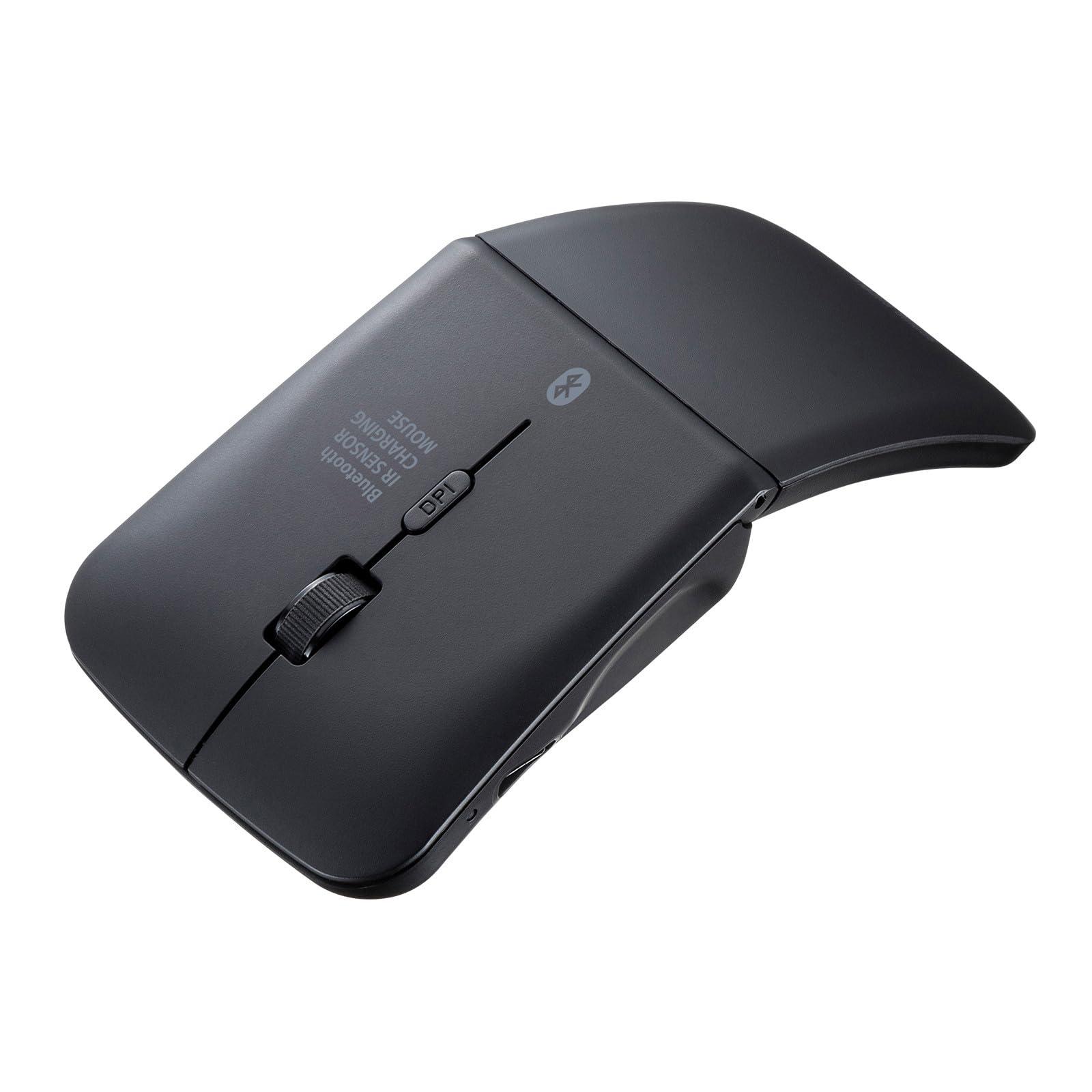 Sanwa Supply Silent Bluetooth 5.0 IR LED Mouse 3-Button Slim Black MA-BIS3116BK