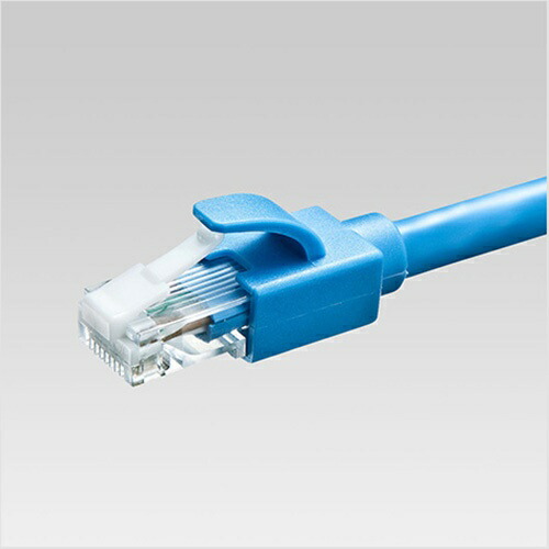 Sanwa Supply CAT6A LAN Cable (5m) 10Gbps/500MHz RJ45 Snap-Proof Blue KB-T6ATS-05BL