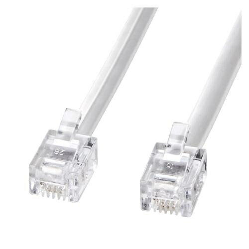Sanwa Supply Modular Cable (White) 3m TEL-N1-3N2