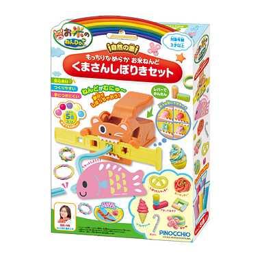 AGATSUMA Rice Clay! Mochi-like Smooth Rice Clay Bear Squeeze-Out Set