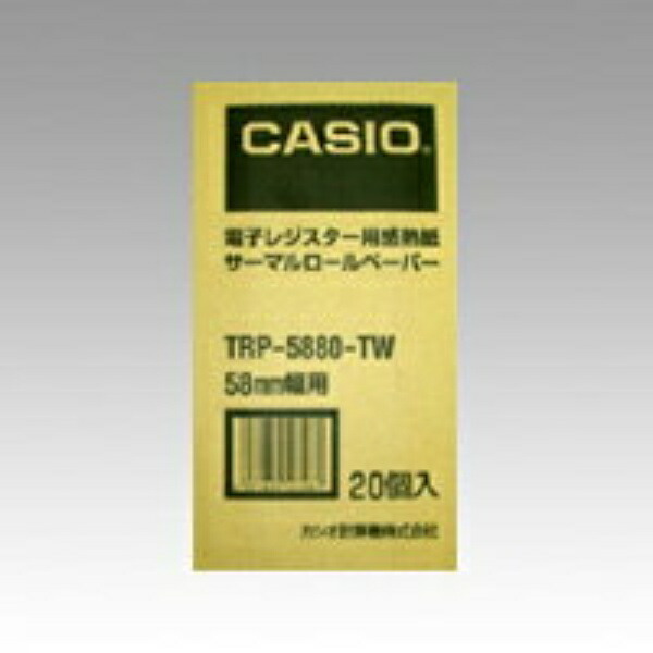 Casio Cash Register Roll Paper, 20-Pack TRP-5880-TW Thermal Paper