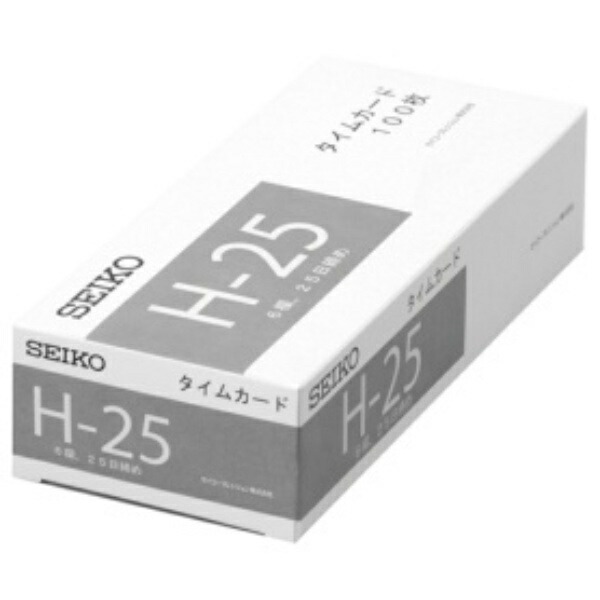 Seiko Solutions Time Card H25 Card 100 Myiri CA-H25