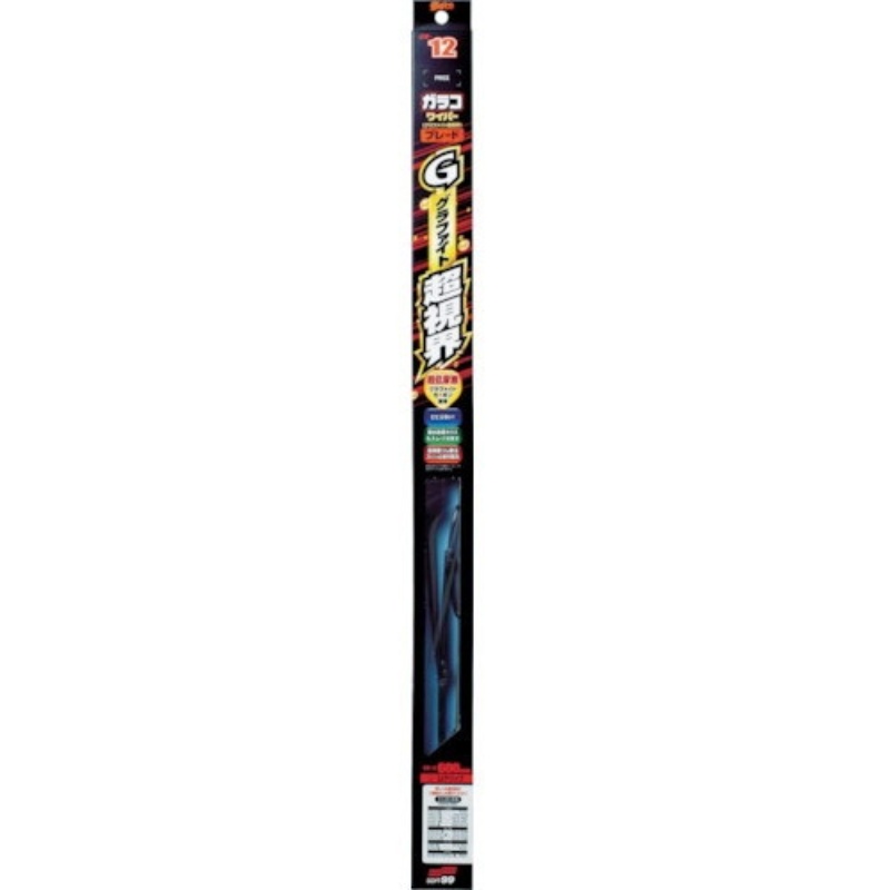 SOFT99 glaco Wiper Blade Graphite Ultra-Visibility Blade GB-4 Automotive Wiper Length 375mm Rubber Width 6mm Square/U-Clip Ultra-Visibility 04804