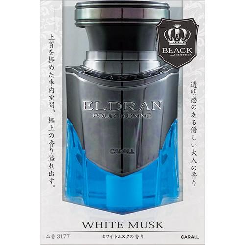 Okamoto Industries (CARALL) Car Air Freshener EL DURAN Phantom Black Clip-On Type White Musk 110ml 3177