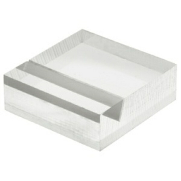 Light Transparent Acrylic Card Holder W30×D30×H10mm A339-1-6 1 pack (6 pieces)