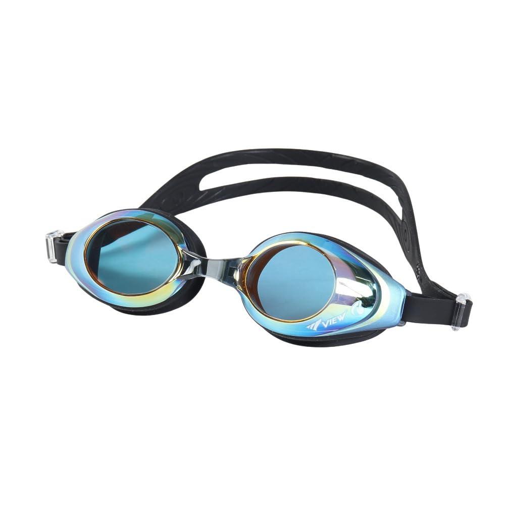 [VIEW] VIEW Swimming Goggles Silicone Goggles Mirror Swipe V630ESAM BKOR (Flash Orange/FF/Men's, Lady's)