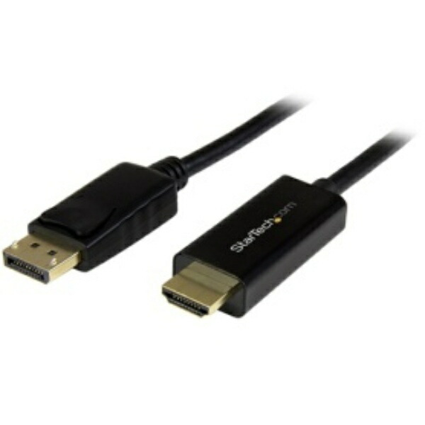 StarTech.com DisplayPort to HDMI Conversion Adapter Cable / 2m / DP 1.2 to HDMI Video Conversion / 4K30Hz / DisplayPort to HDMI Conversion Cable / DP to HDMI Passive Cable / Latching DP Connector DP2HDMM2MB