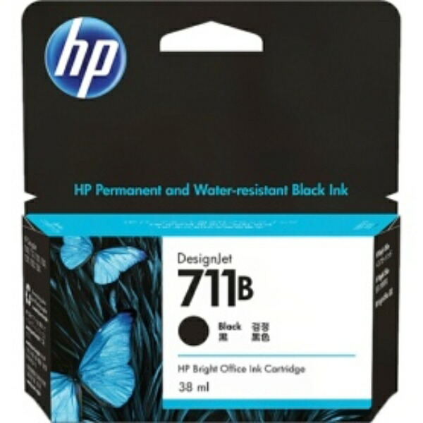 HP HP711B Ink Cartridge Black 38ml 3WX00A 1 piece 038-6883