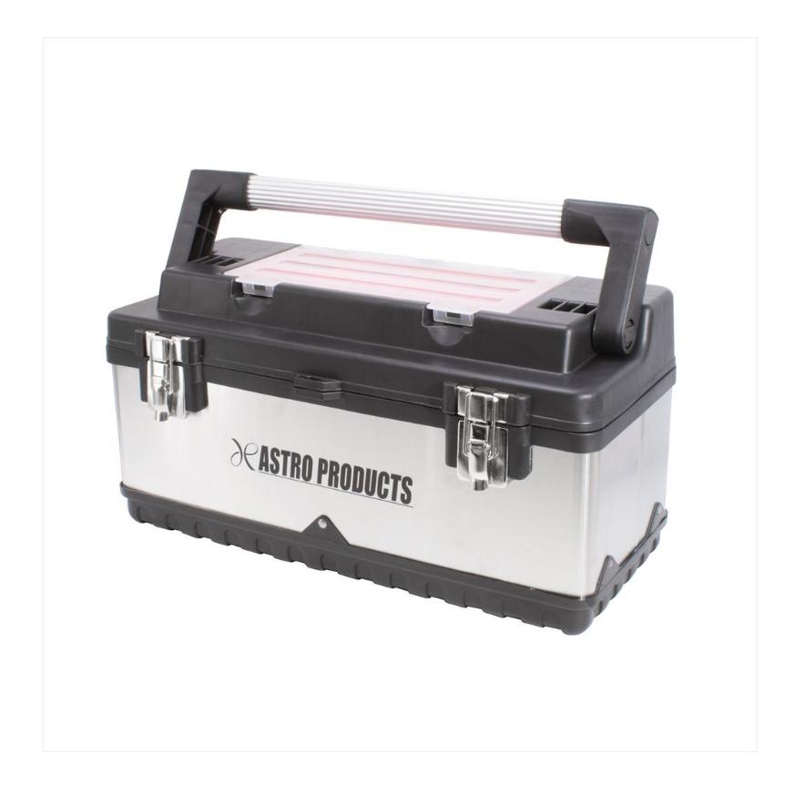 Astro Products Stainless Steel Toolbox with Aluminum Handle