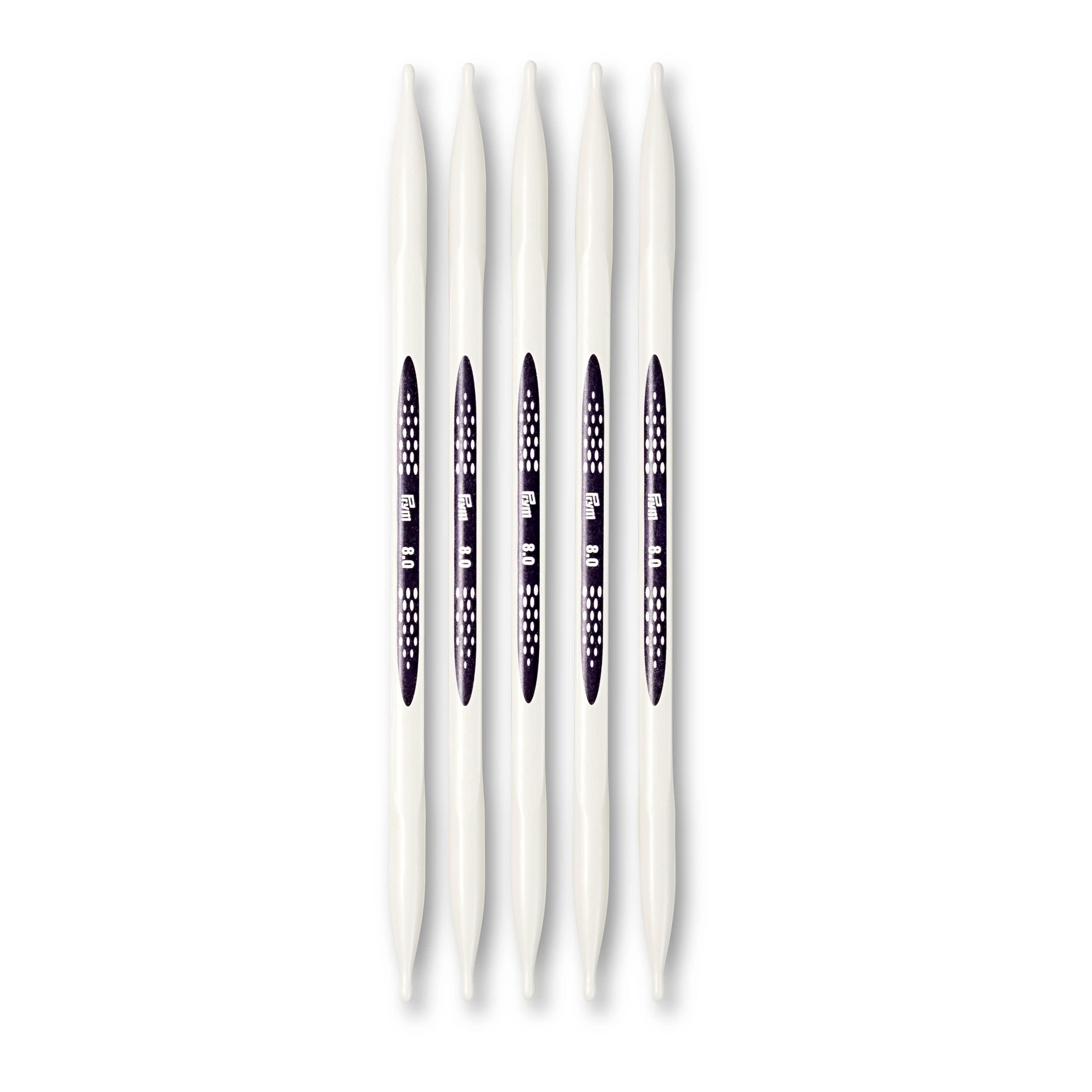 Prym Ergonomic Double Pointed Knitting Needles, 5 Needles, 20cm, 7.0mm & 8.0mm