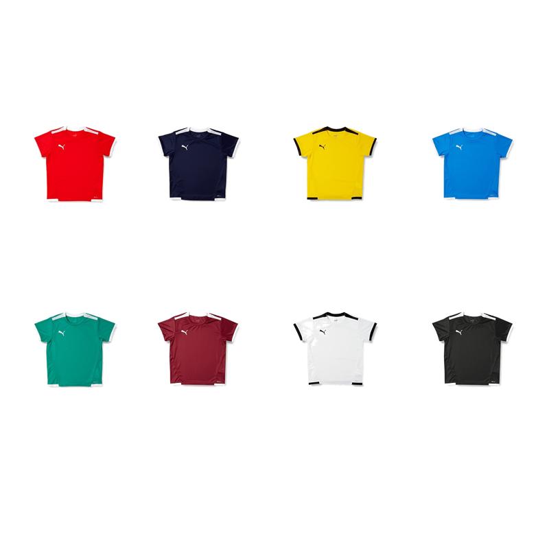 [PUMA] Soccer Quick-Dry Short-Sleeve T-Shirt TEAMLIGA Game Shirt JR 705144 Kids 2024 Fall/Winter Color Peacoat White (06) 150