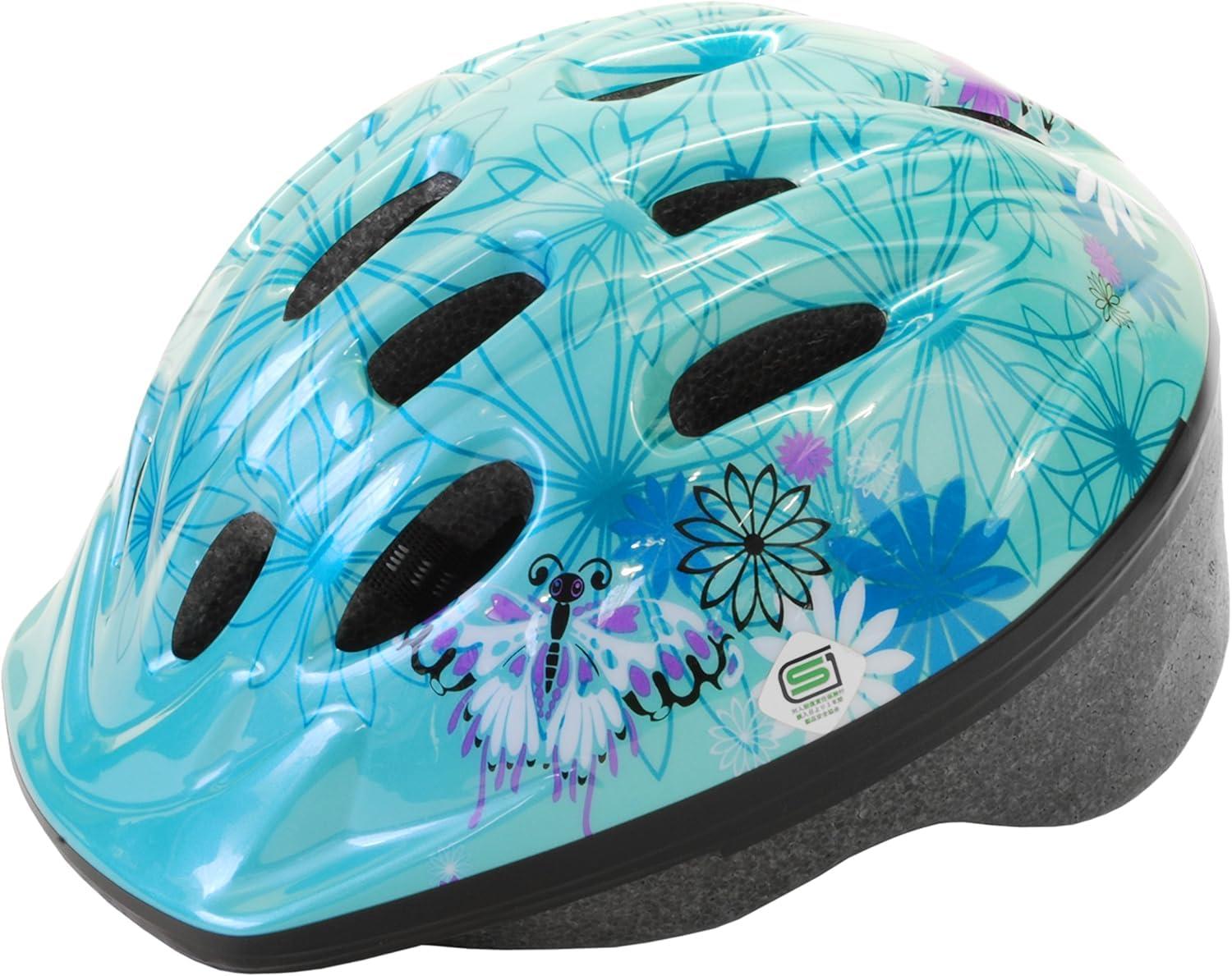 PALMY Kids Helmet Flower/Blue (M27) 52–56cm ※Internal Width 14.5cm SG Standard