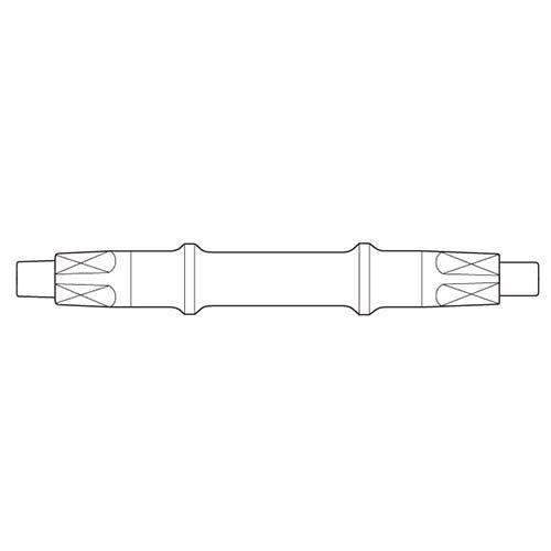 Cotterless hanger shaft