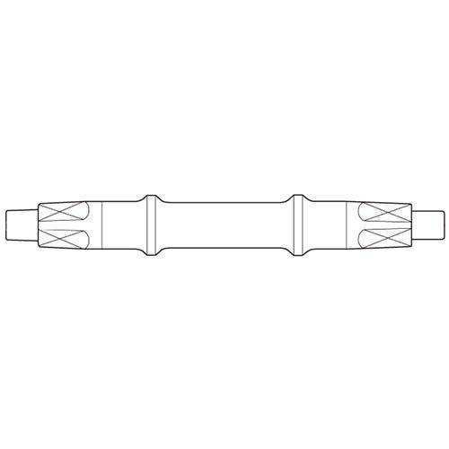 Cotterless hanger shaft
