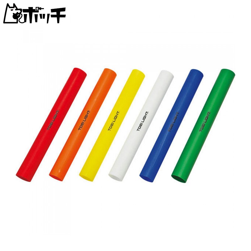 TOEI LIGHT Color 6-Piece Plastic Baton Set G1202 Includes 6 colors, comes with nylon storage case Diameter 37mm × Length approx. 30cm