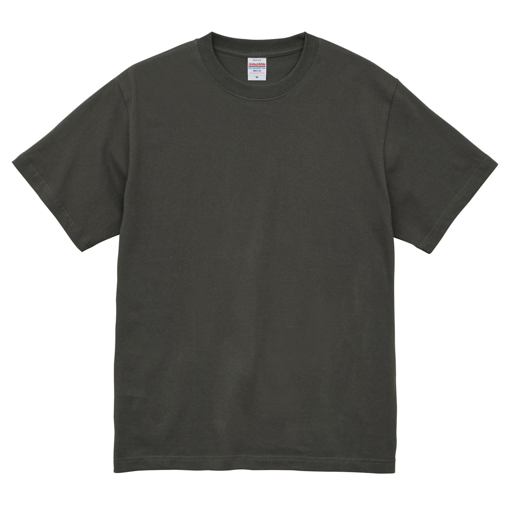 unitedathle 5.6OZ T-Shirt Casual Short Sleeve T-Shirt (500101cx-933) Hazy Black XXL