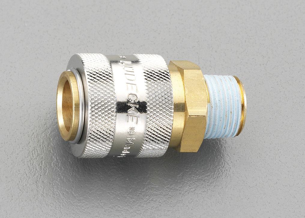 ESCO R3/8 Male Thread Coupling (Brass/One-Push) EA140GA-3