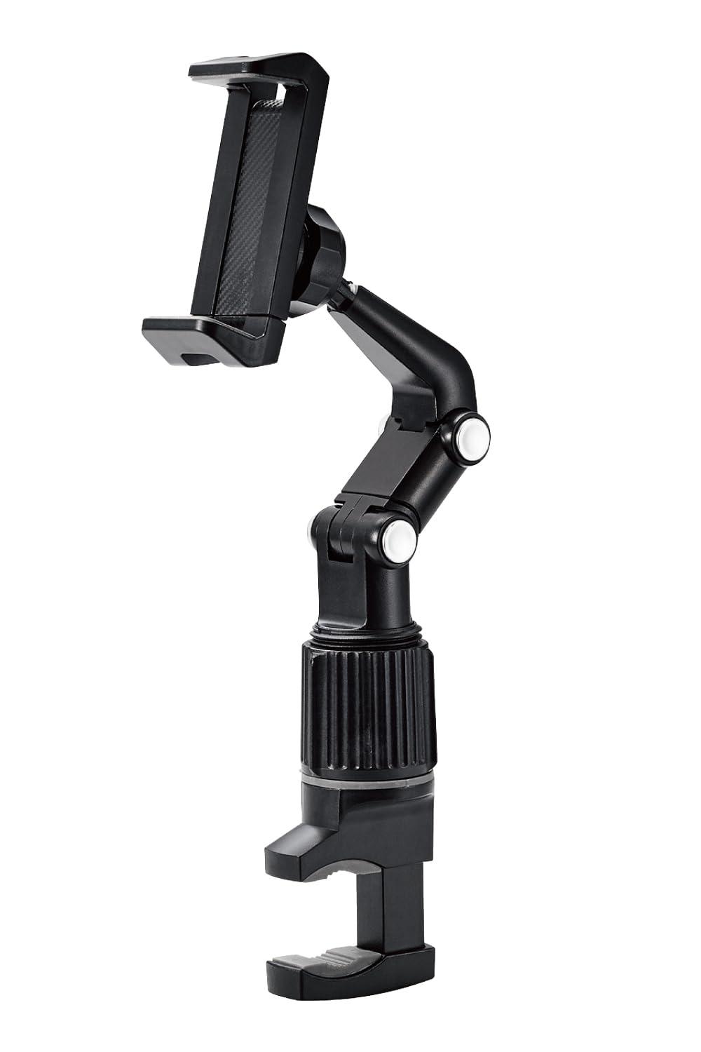 ELECOM Smartphone Stand Arm Clip Holder Smartphone Holder Compatible with 4.6-inch to 6.9-inch Devices Load Capacity 2kg iPhone Android PWDSARMFSBK
