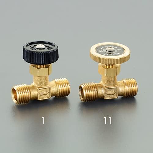ESCO R 1/4x8mm Needle Valve Brass Handle EA426CA-11