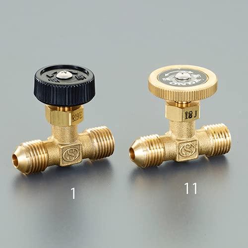 ESCO R 1/4" x 8mm Needle Valve Brass Handle EA426CB-11