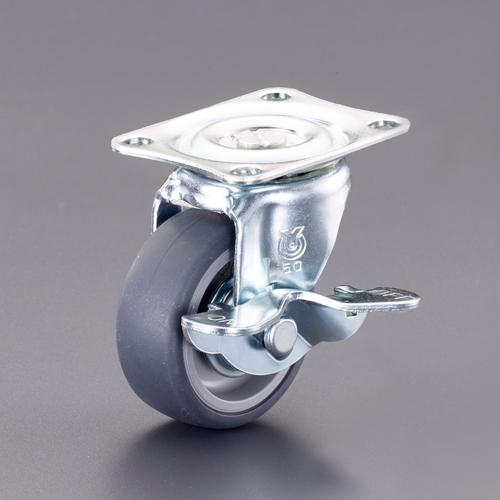 ESCO 75mm Casters (Swivel Fittings, Brakes Included, Low Noise) EA986PF-106