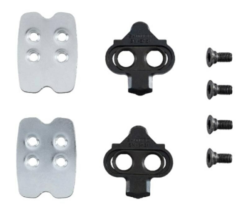 SHIMANO Repair Parts SPD Cleat Set SM-SH51 Single Release with Cleat Nut ISMSH51AJ Black