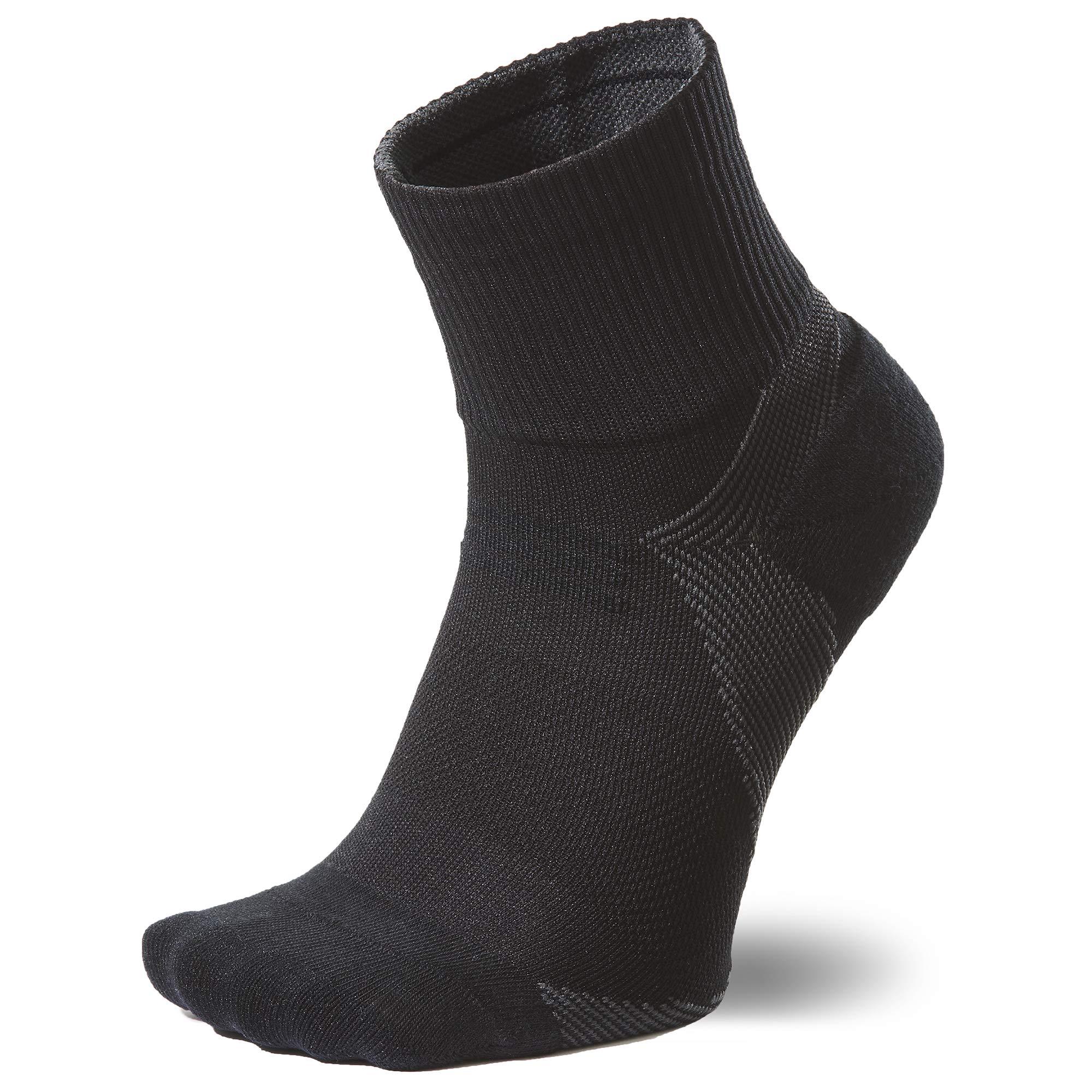 [Goldwin] C3fit Arch Support Quarter Socks BLACK 4