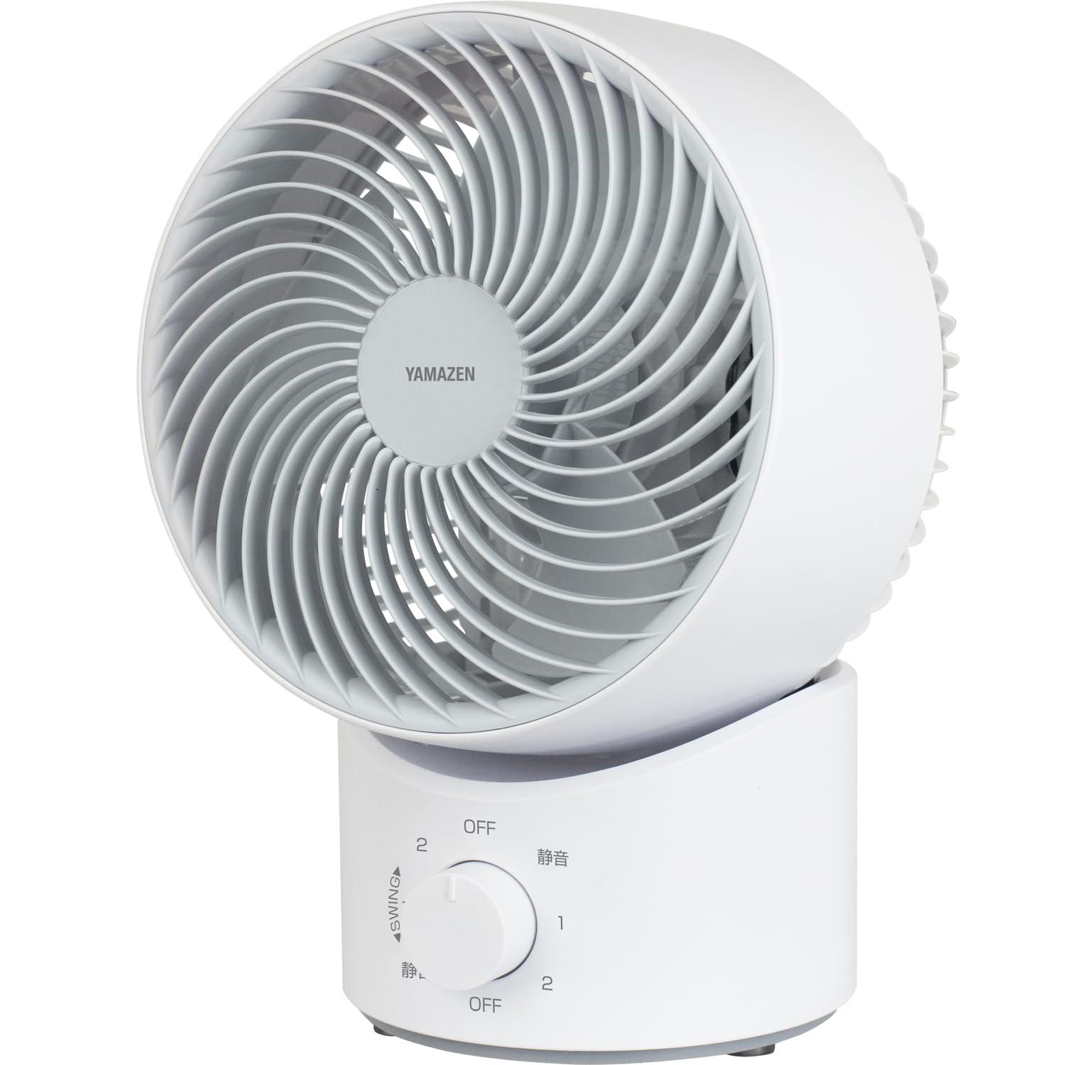 [Yamazen] Washable Quiet Circulator Fan for Rooms up to 14 Tatami Mats (approx. 230 sq ft) Left/Right Oscillation, Up/Down Angle Adjustment, 3-Speed Adjustment, Easy Maintenance White Gray YAS-BFKW15(WH)