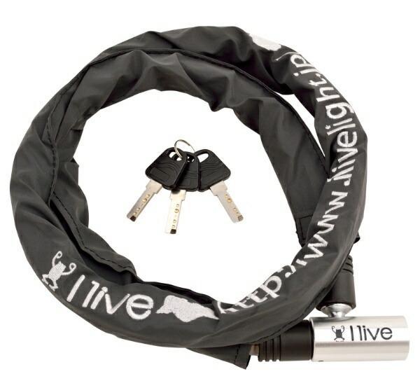 I live LOCK reflect φ18×1200mm Reflective Cover Dimple Key Wire Lock Black 067819