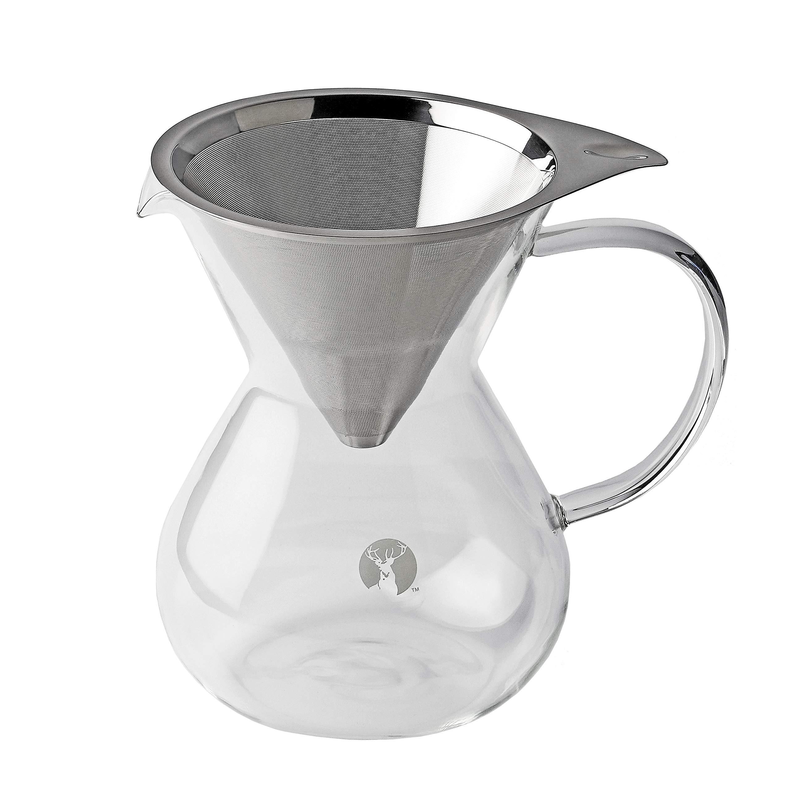 PEARL METAL Captain Stag Coffee Pot & Filter Set Black 800ml UW-3514