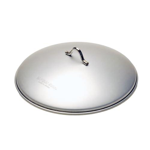 CAPTAIN STAG Outdoor Multi-Griddle Round Grill Plate 20cm Lid Made in Japan Silver UG-1585