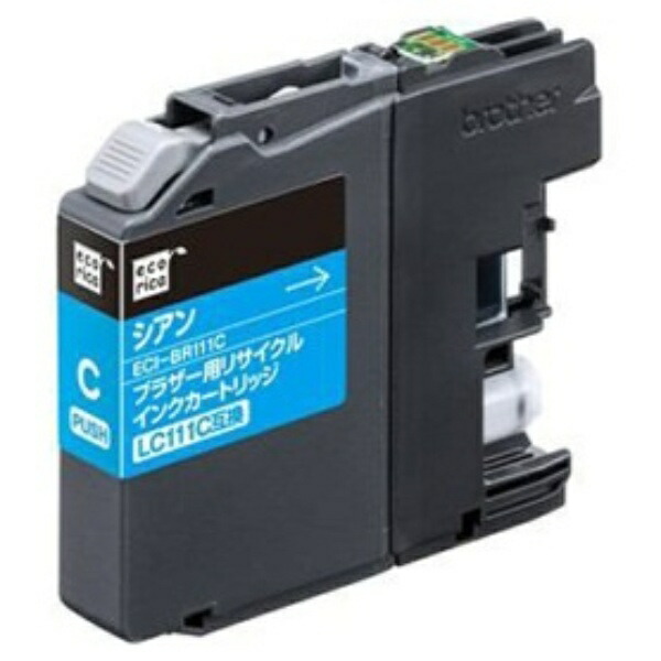 Ecolica Recycled Ink Cartridge Cyan (Dye) [Brother: LC111C Compatible] ECI-BR111C 1 piece