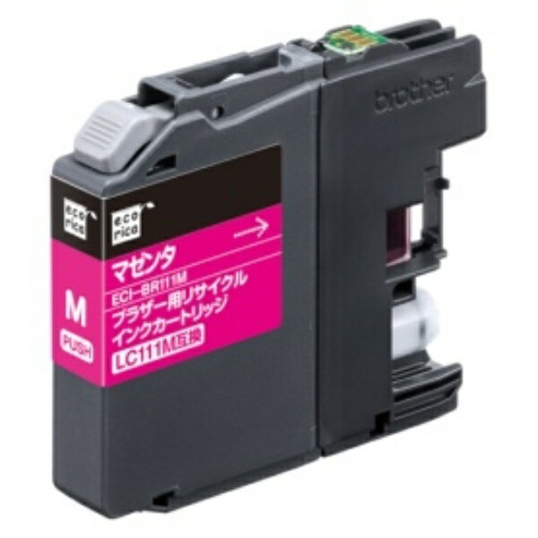 Ecolica Recycled Ink Cartridge Magenta (Dye) [Brother: LC111M Compatible] ECI-BR111M 1 piece