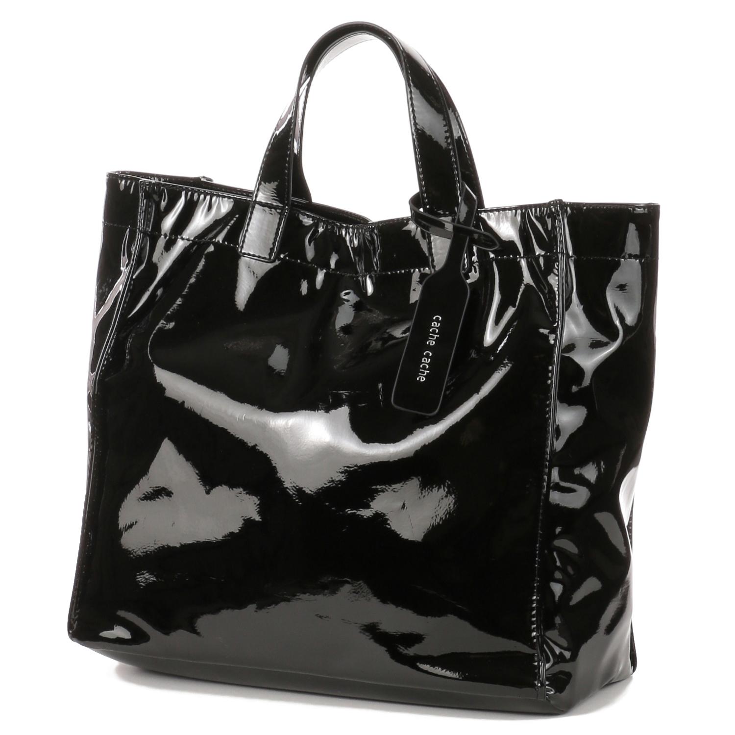 [Kashkash] Soft Enamel Square Tote Bag for Women 01-00-76451 BK