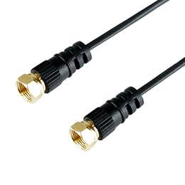 5-Pack HORIC Ultra-Fine Antenna Cable 5m Black Screw-Type Connectors on Both Ends AC50-486BKX5