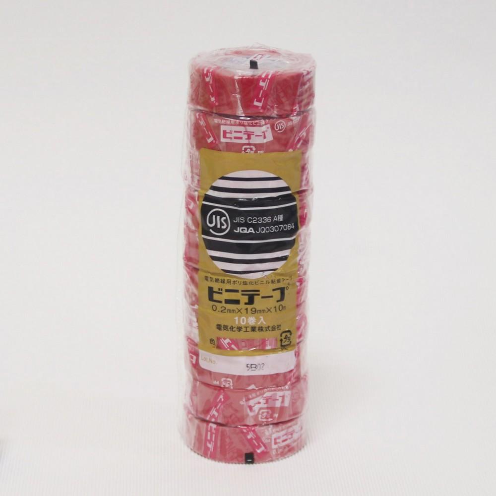 ELPA Insulating Vinyl Tape 19mm x 10m, 10-Pack, Red #101 19X10M 10P/RD