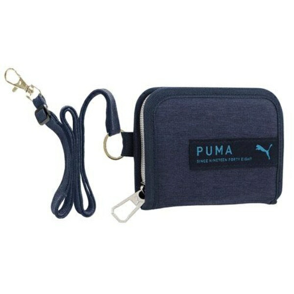 Kutsuwa Puma Male Polyester Wallet Round Zipper Wallet Navy PM384NB