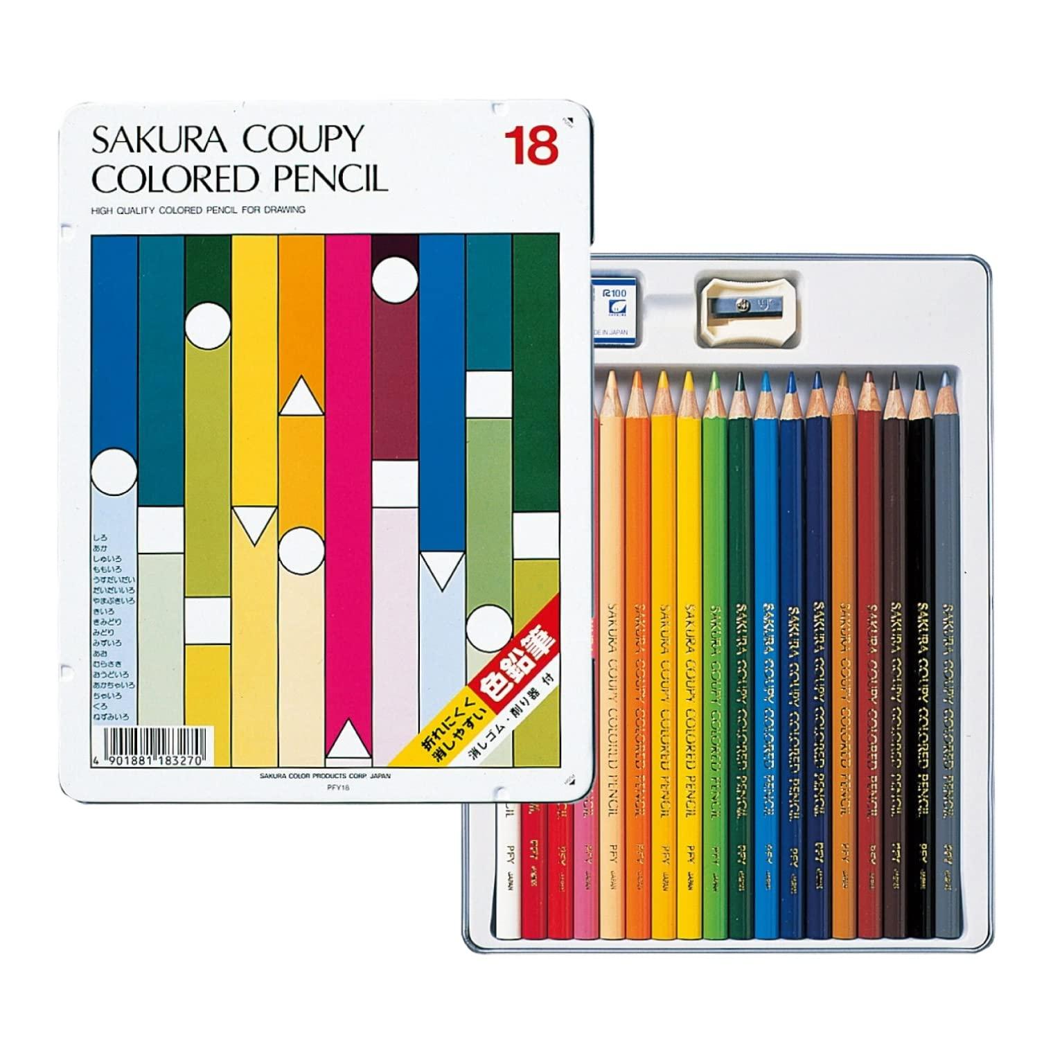 Sakura Cray-Pas CUPY Colored Pencils 18 Colors PFY18