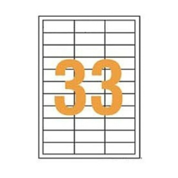 Lion Office Supplies Label Paper Tack Label Laser Compatible A4 33 Sheets LP-233 100 Sheets